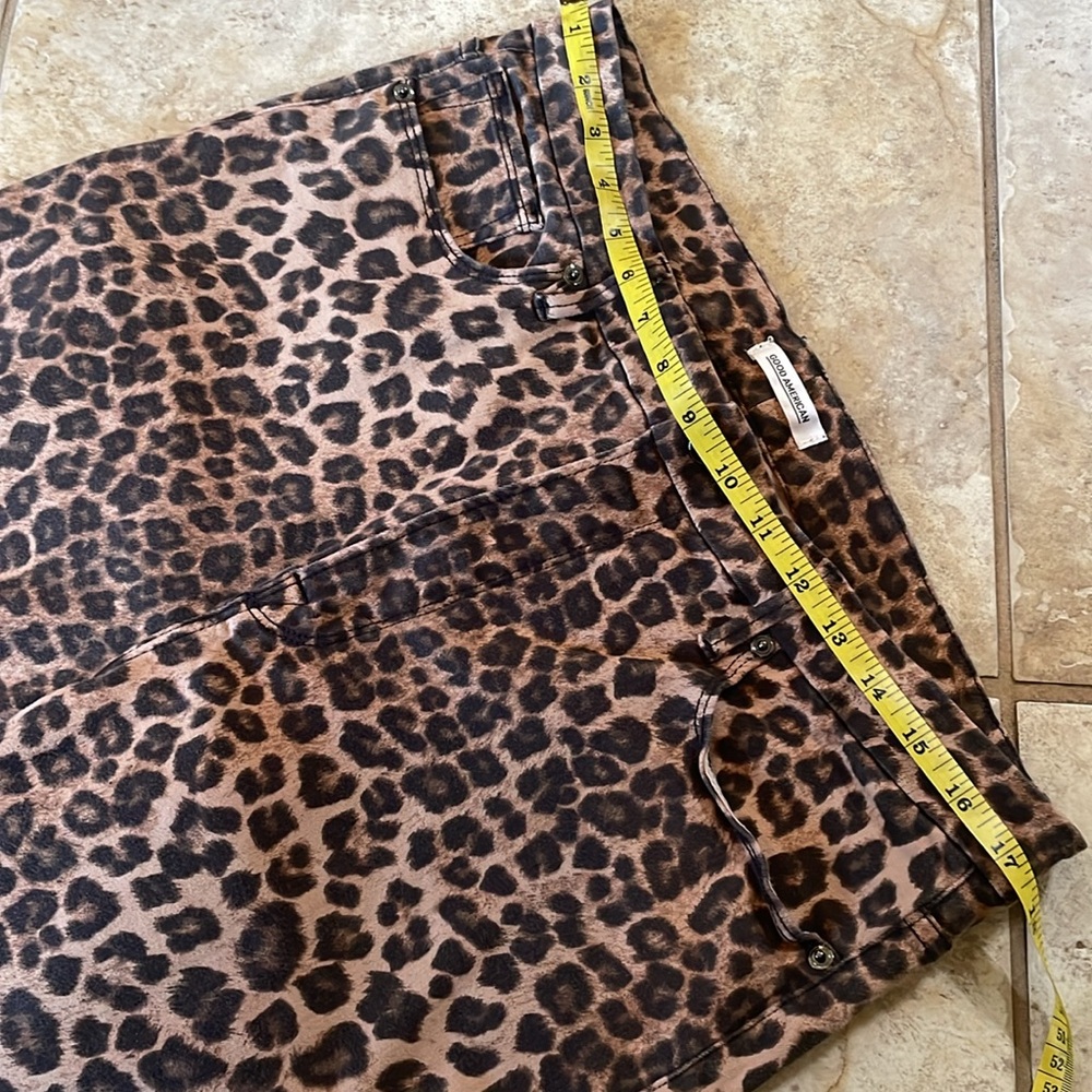 Good America Good Waist Leopard Print Skinny Jeans Size 16 - Picture 5 of 7